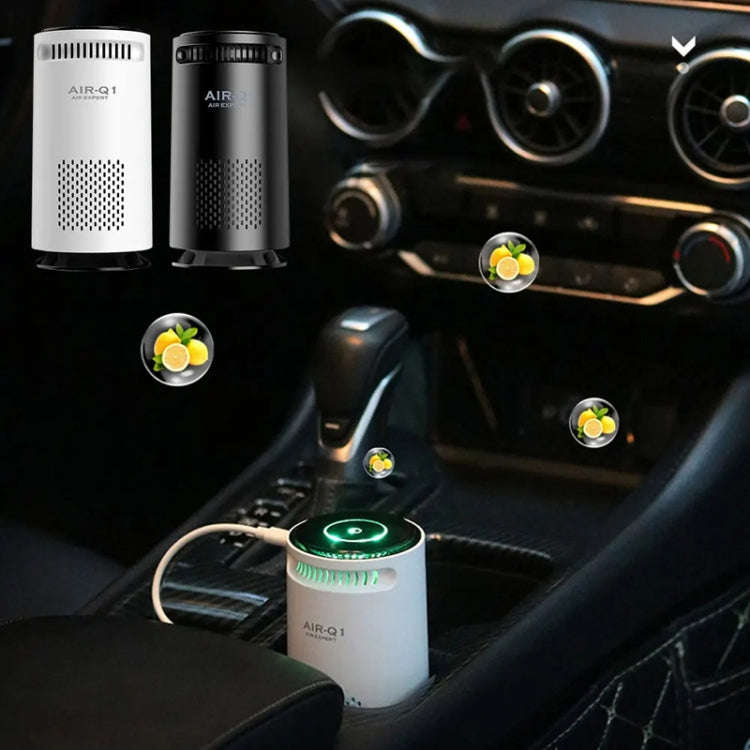 Car Negative Ion Air Purifier Odor Removal Aromatherapy(Black)