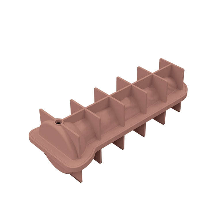 Large Silicone Spoof Ice Lattice Mold With Lid Ice Maker Self-Sealing Ice Molds(Brown)