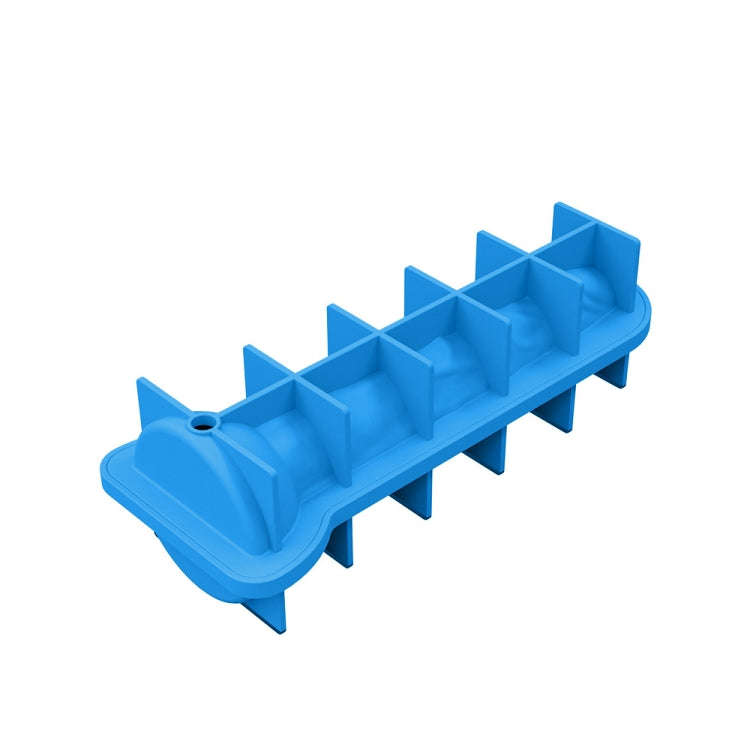 Large Silicone Spoof Ice Lattice Mold With Lid Ice Maker Self-Sealing Ice Molds(Blue)