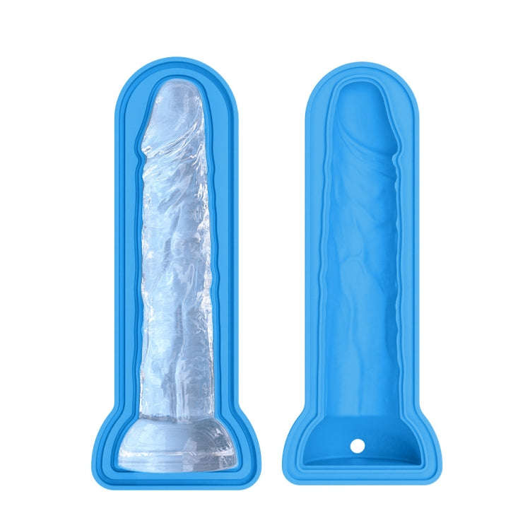 Large Silicone Spoof Ice Lattice Mold With Lid Ice Maker Self-Sealing Ice Molds(Blue)