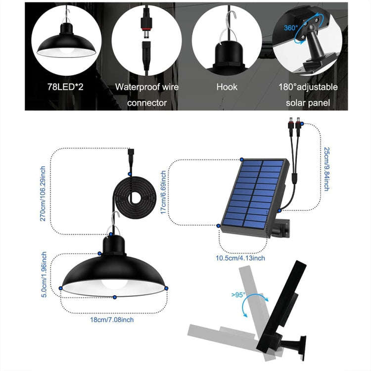 IP65 Waterproof Outdoor Solar LED Bulb Chandelier Indoor Lights, Spec: Double Warm Light with Remote