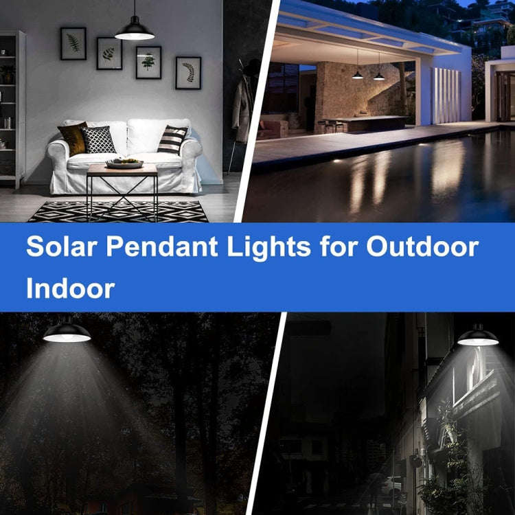 IP65 Waterproof Outdoor Solar LED Bulb Chandelier Indoor Lights, Spec: Double White Light with Re...