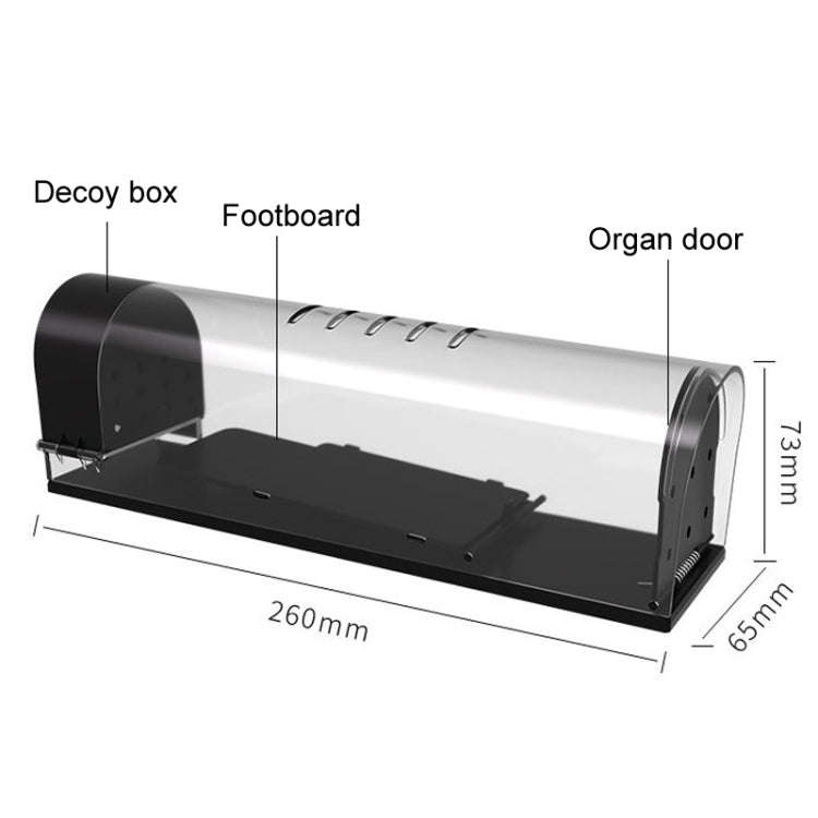 Household Transparent Plastic Highly Sensitive Automatic Pedal Mousetrap(SJZ034)