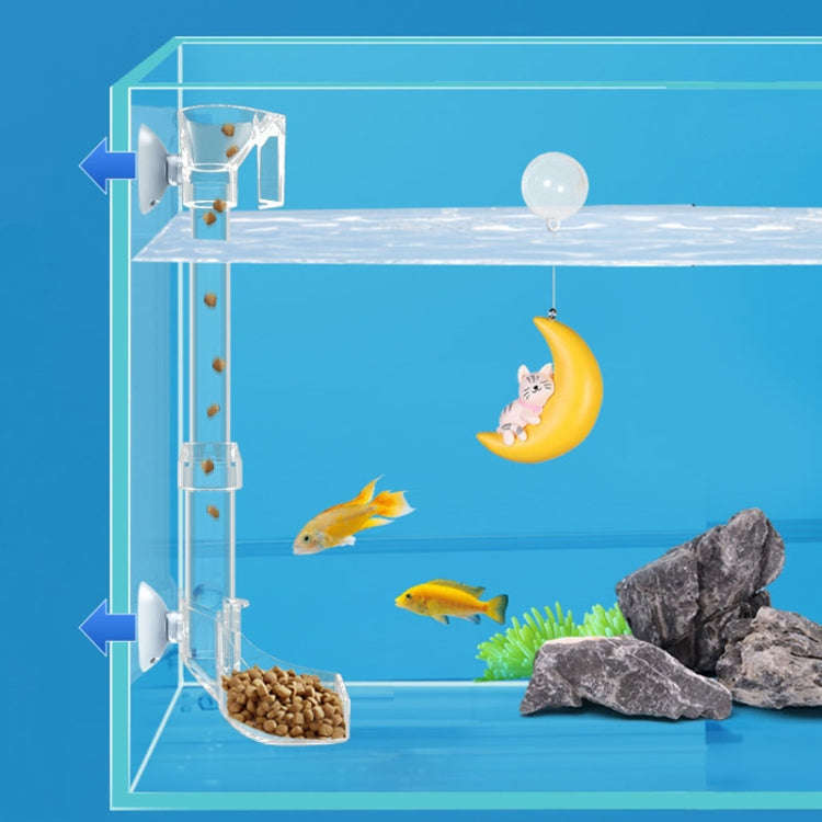 20-32cm Fish Tank Feeding Tube Acrylic Feeder Small Fish Feeding Tube