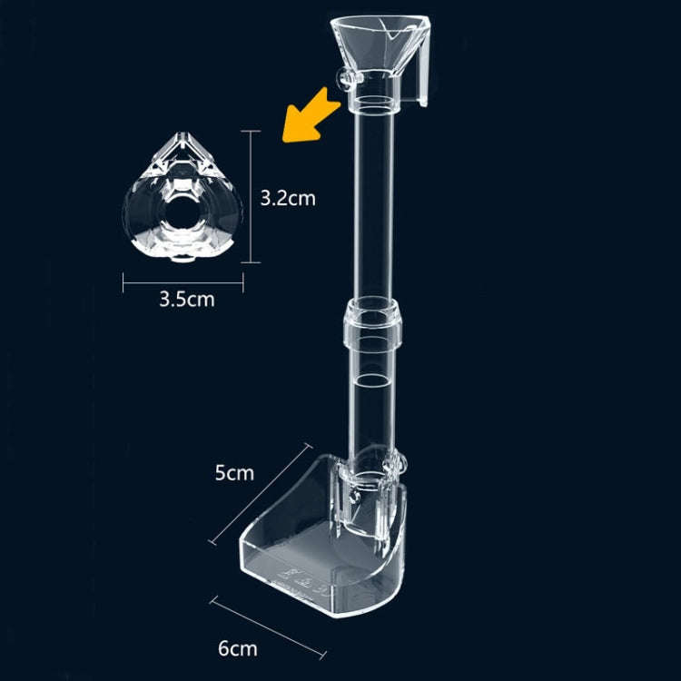 13-18cm Fish Tank Feeding Tube Acrylic Feeder Small Fish Feeding Tube