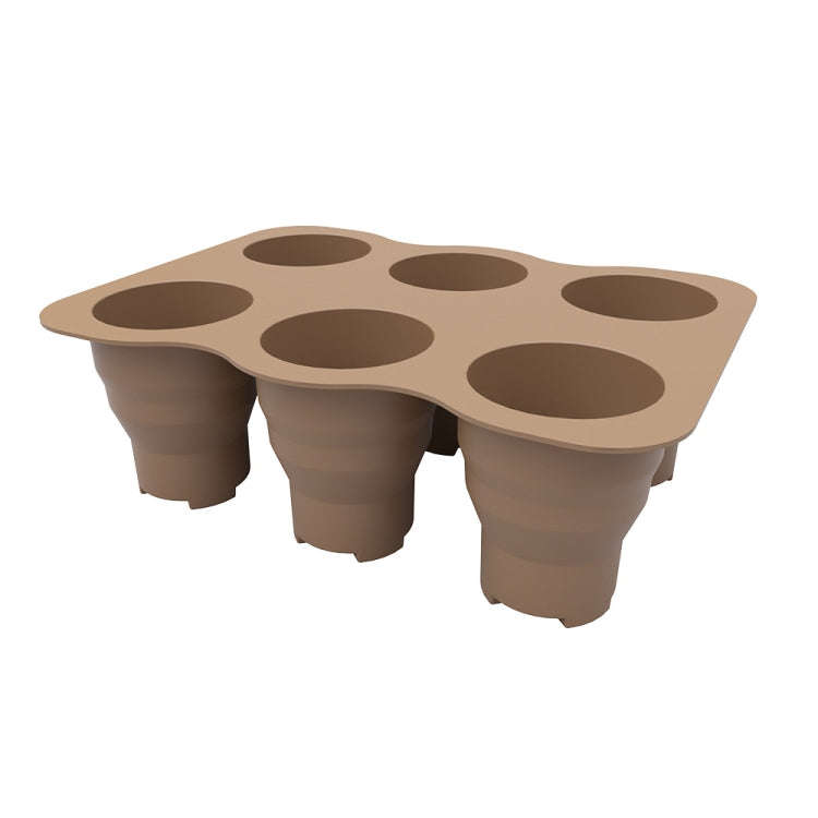 6 Holes Nursery Box Small Vegetable Flower Plant Breathable Growing Tray Silicone Folding Nursery...