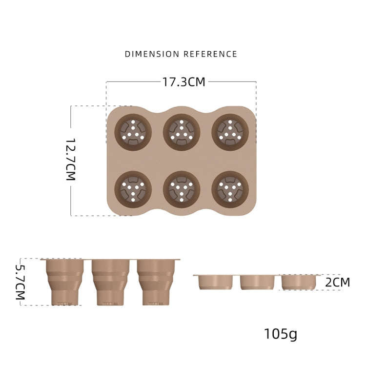 6 Holes Nursery Box Small Vegetable Flower Plant Breathable Growing Tray Silicone Folding Nursery...