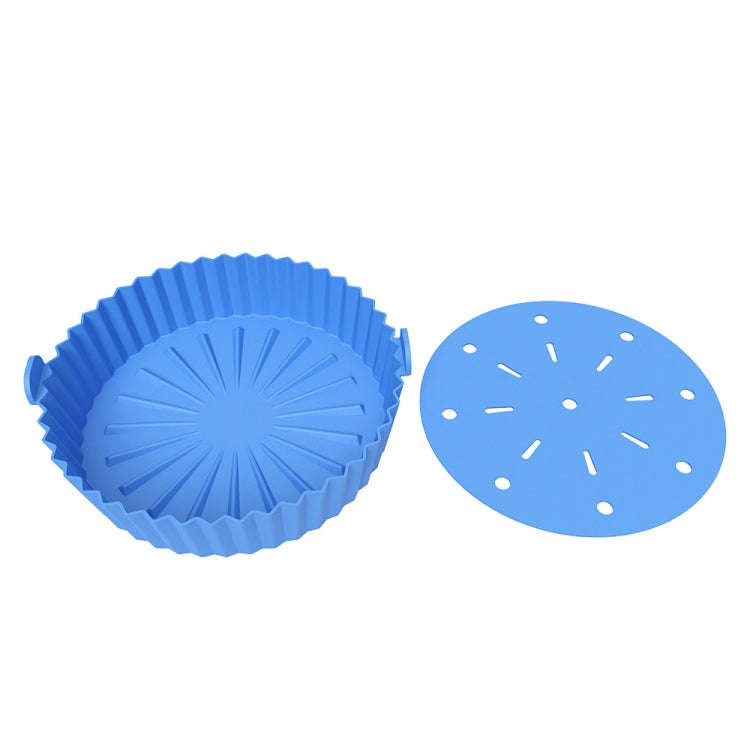 Double-layer Large Size for 8.5-10 inch Air Fryer Silicone Insulated Liner Baking Pan Thickened C...