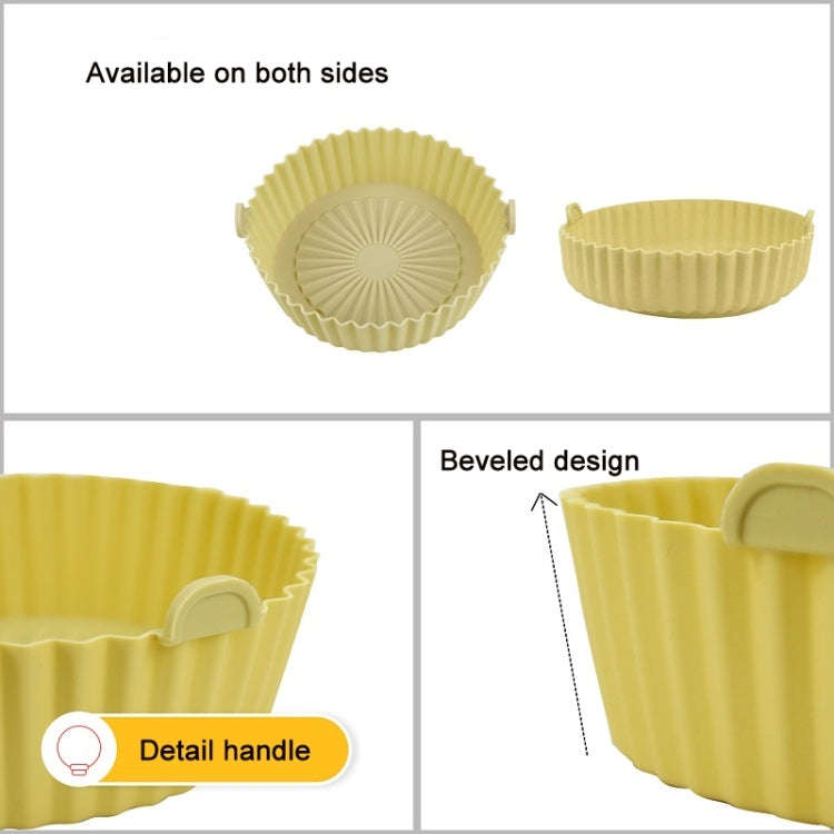 Double-layer Large Size for 8.5-10 inch Air Fryer Silicone Insulated Liner Baking Pan Thickened C...