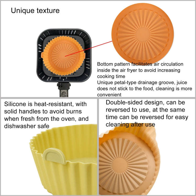 Double-layer Large Size for 8.5-10 inch Air Fryer Silicone Insulated Liner Baking Pan Thickened C...