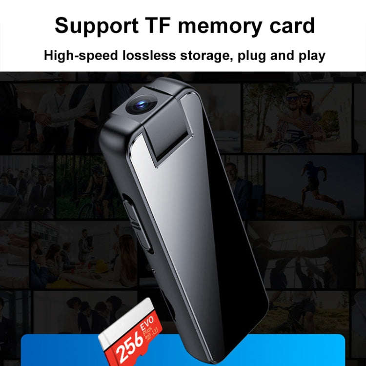 Mrobo D6 1080P Rotating Camera Night Vision Video Recorder With Back Clip, Size: 32GB(Black)