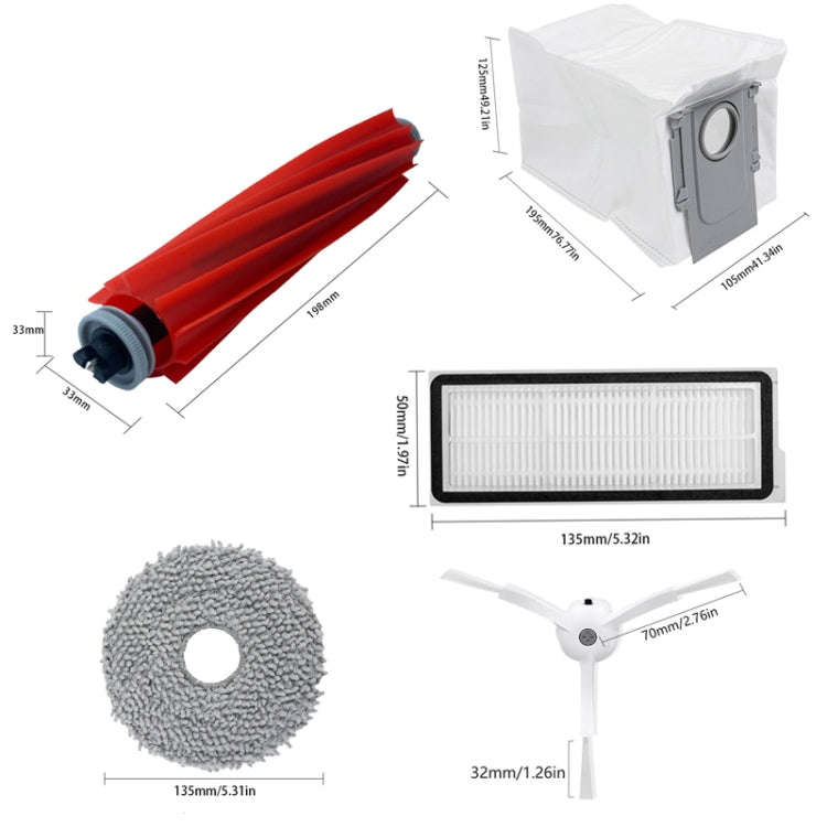 Main Brush For Roborock Qrevo Pro / Qrevo MaxV Vacuum Robot Accessories