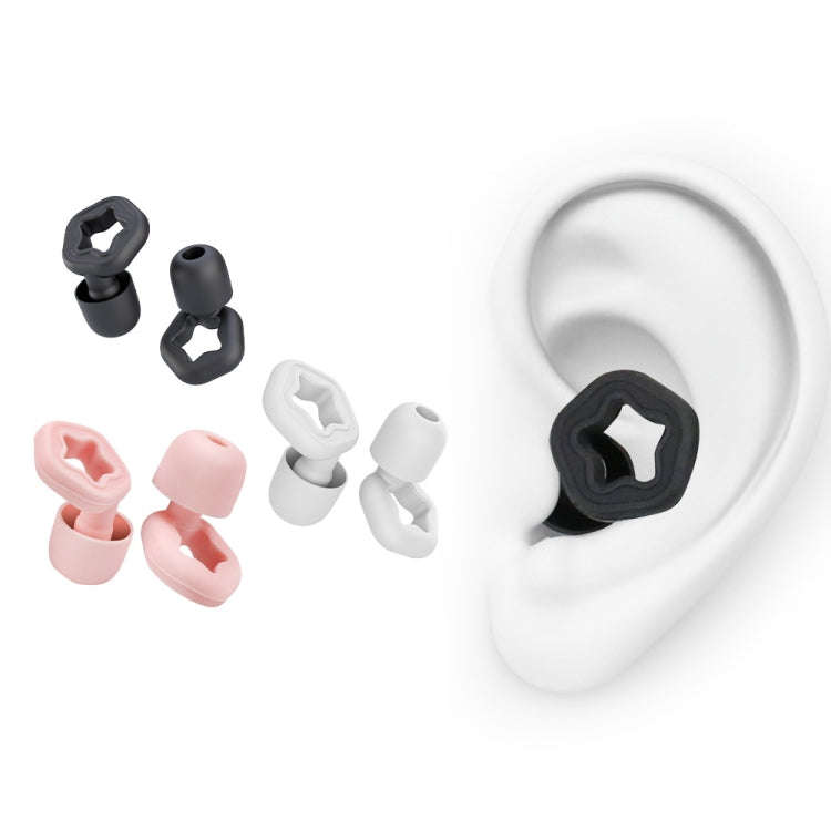 3pairs /Set Sleep Anti-noise Soundproof Earplugs Noise Reducing Swimming Silicone Earplugs(Pink)