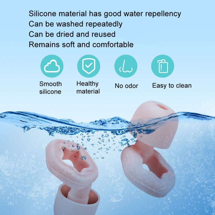 3pairs /Set Sleep Anti-noise Soundproof Earplugs Noise Reducing Swimming Silicone Earplugs(Pink)