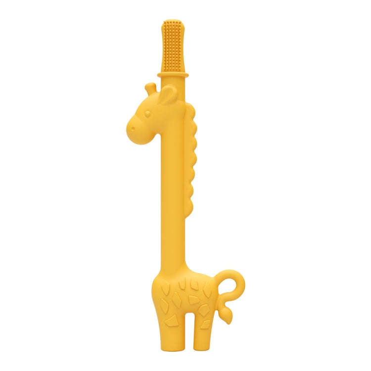 Baby Deer Toys Food Teething Sticks Silicone Giraffe(Yellow)