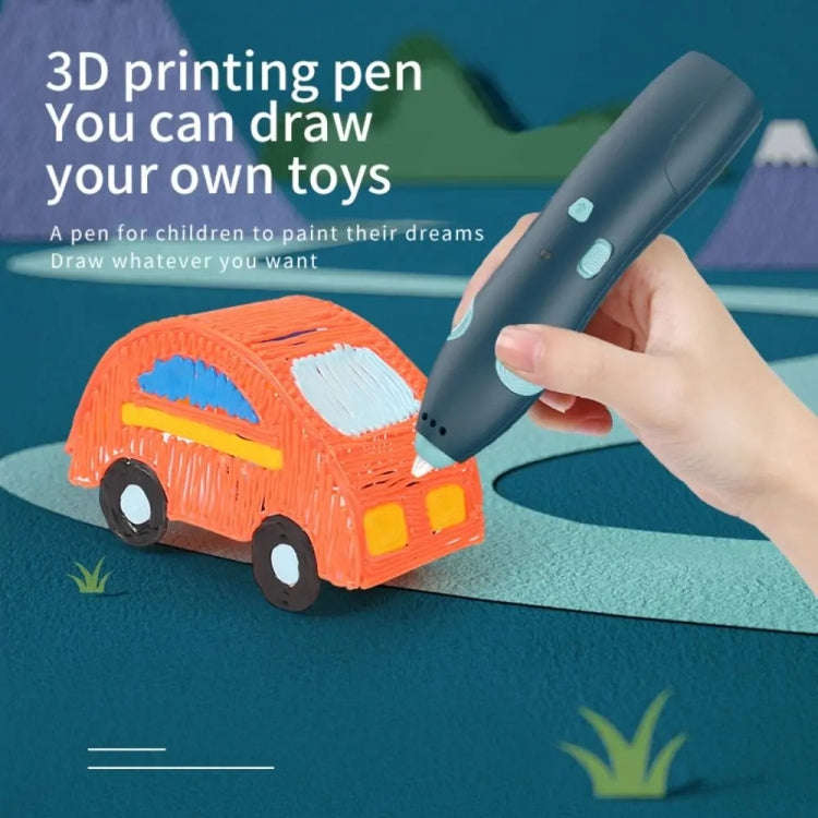 USB Charging Low-Temperature Wireless Graffiti Printing Pen Set Children DIY 3D Painting Pen(Pink)
