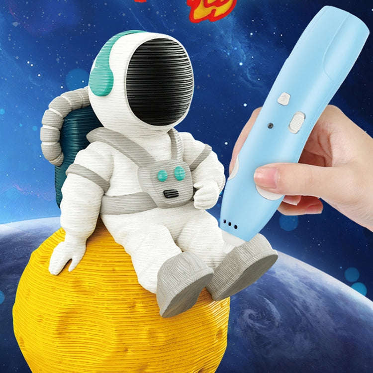 USB Charging Low-Temperature Wireless Graffiti Printing Pen Set Children DIY 3D Painting Pen(Ligh...