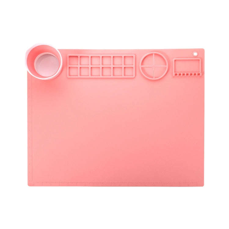 50x40cm Silicone Double Bowl Painting Pad Graffiti Oil Painting Mat Erasable and Washable Silicon...