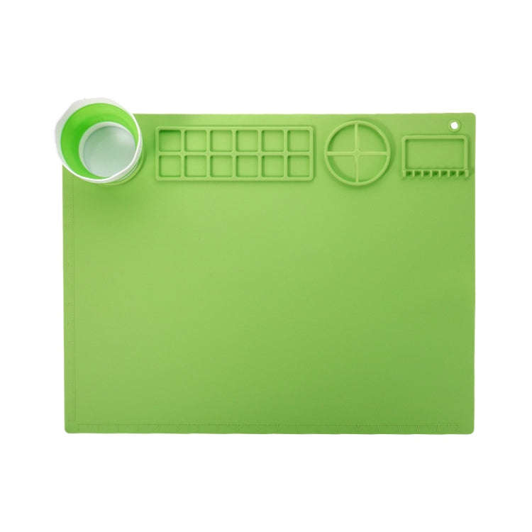 50x40cm Silicone Double Bowl Painting Pad Graffiti Oil Painting Mat Erasable and Washable Silicon...