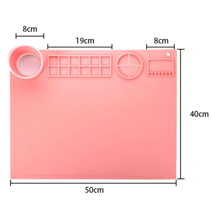 50x40cm Silicone Double Bowl Painting Pad Graffiti Oil Painting Mat Erasable and Washable Silicon...