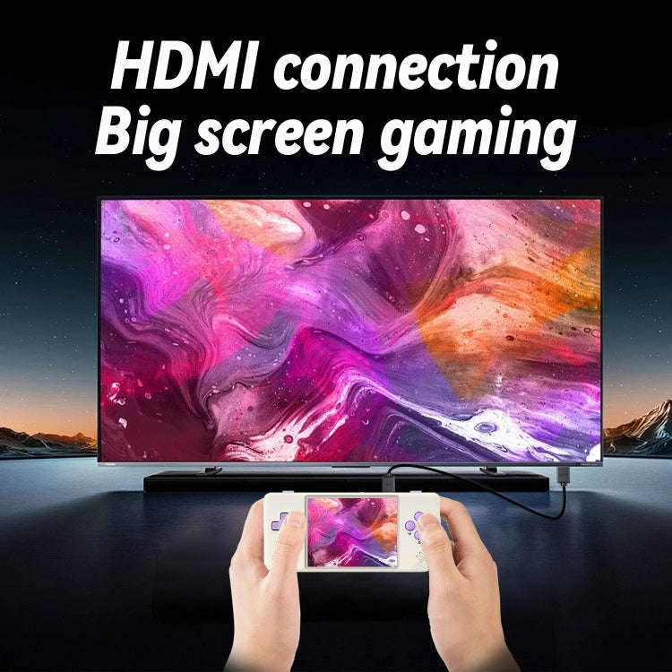 ANBERNIC RG28XX Retro Handheld Game Console 2.83-Inch IPS Screen Linux OS 64GB(Transparent Black)