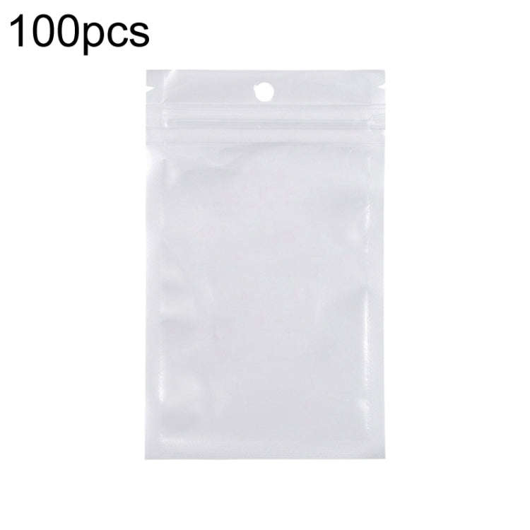 8 x 13cm 100pcs Pearlescent Film Packaging Ziplock Bag Translucent Plastic Self-Sealing Bags