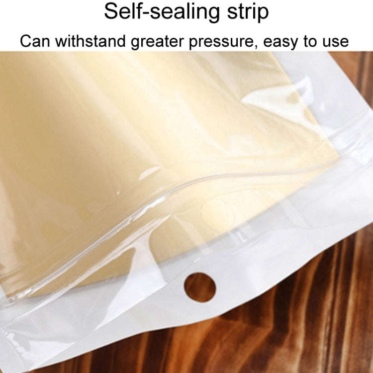 8 x 13cm 100pcs Pearlescent Film Packaging Ziplock Bag Translucent Plastic Self-Sealing Bags