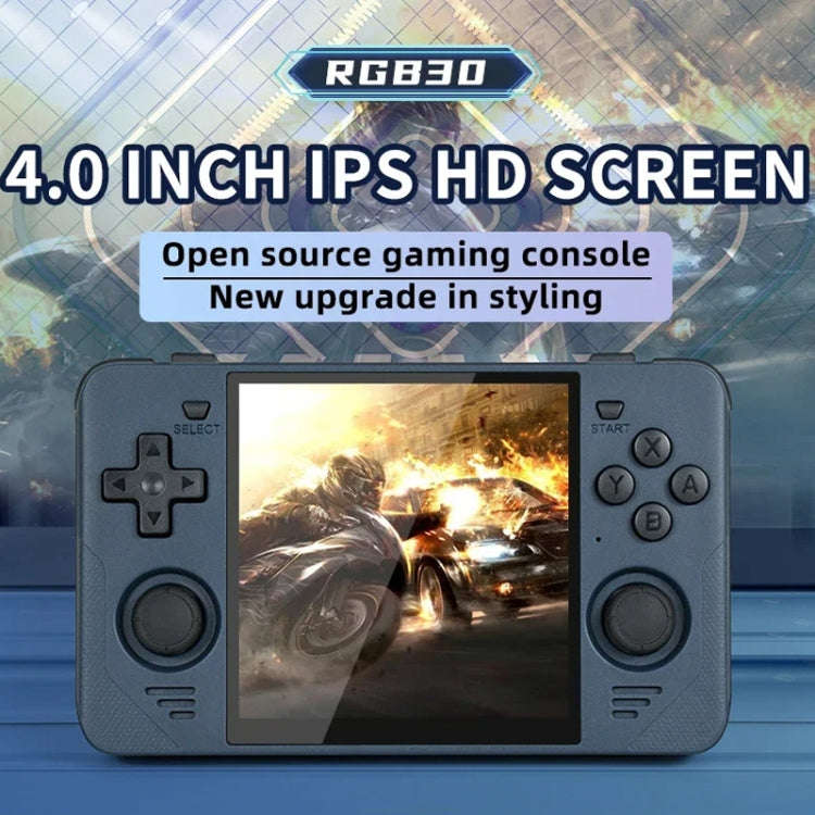 POWKIDDY RGB30  4 Inch IPS Screen Handheld Game Console Built In WIFIBluetooth 16GB+128GB(White)