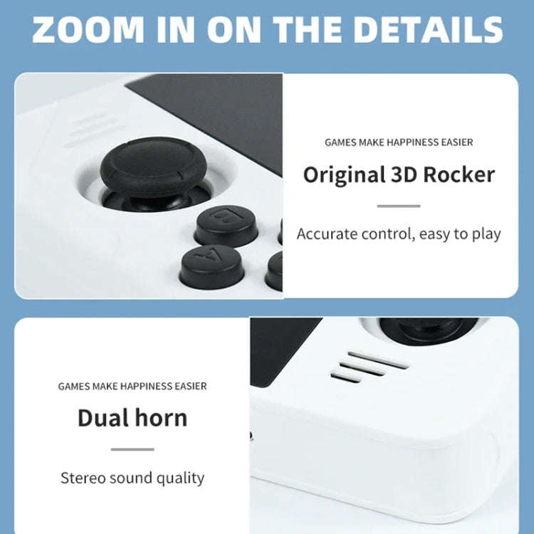 POWKIDDY RGB30  4 Inch IPS Screen Handheld Game Console Built In WIFIBluetooth 16GB+128GB(White)