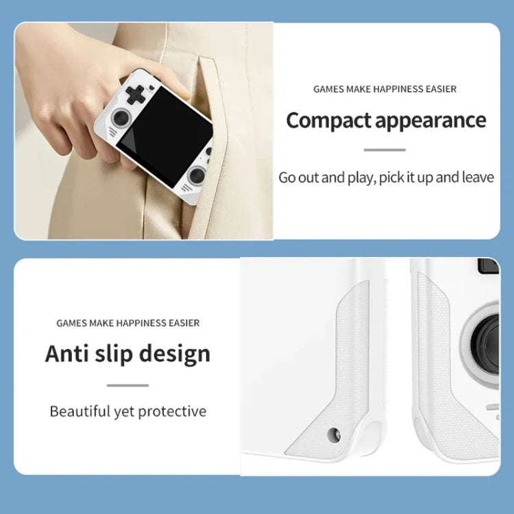 POWKIDDY RGB30  4 Inch IPS Screen Handheld Game Console Built In WIFIBluetooth 16GB+128GB(White)
