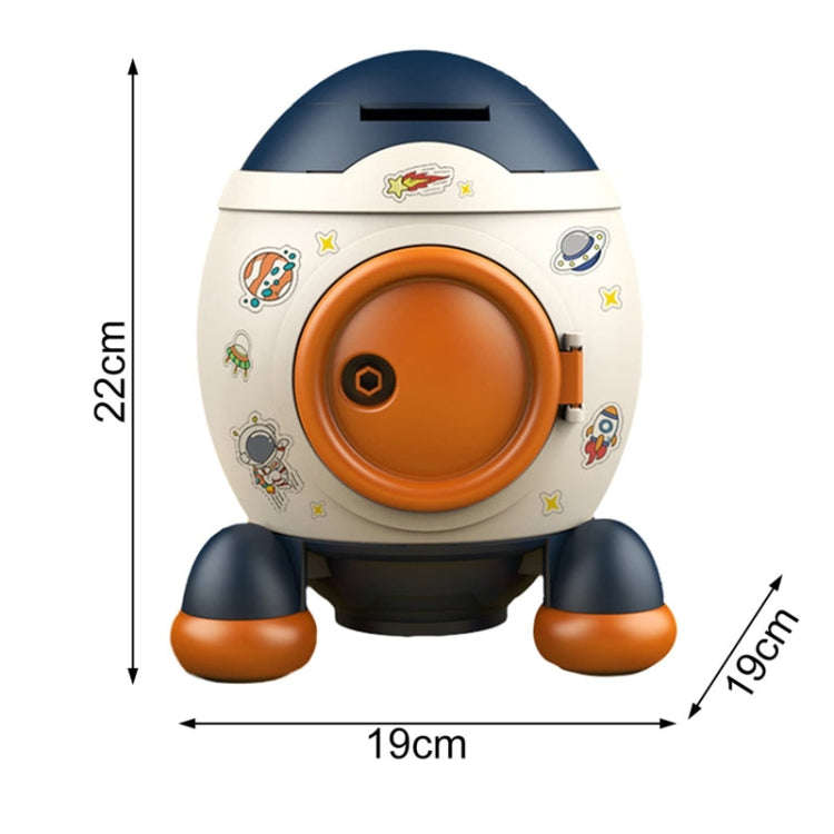 Children Cartoon Rocket Money Bank Savings Bank Ornament Gifts For Boys And Girls(Pink)