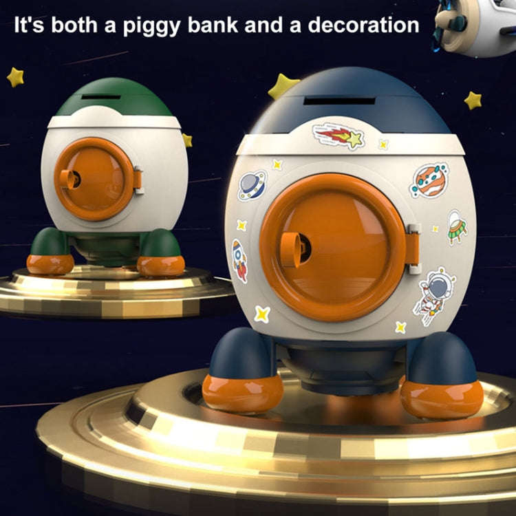 Children Cartoon Rocket Money Bank Savings Bank Ornament Gifts For Boys And Girls(Pink)