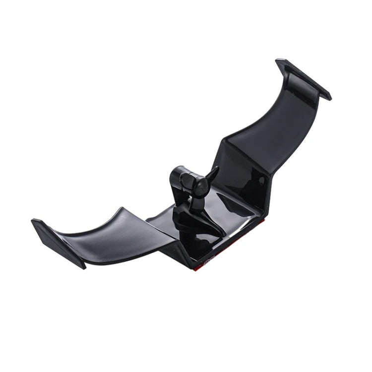 Car Mini Rear Wing Without Punching Decorative Stickers, Color: Black With Wind Leaves