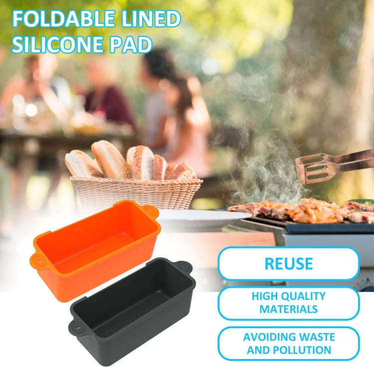For Blackstone Baked Oil Box Silicone Inner Linery Baking Dish Oil Collector Barbecue Cup Pad(Gray)