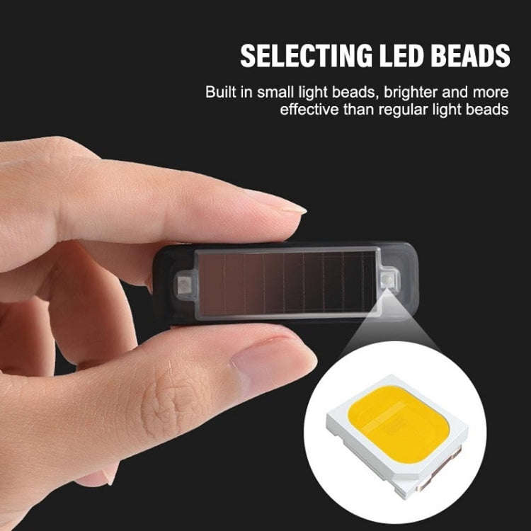 Solar Warning Light Anti-rear Collision LED Flashing Light(Symphony Vibration Sensor+Black)