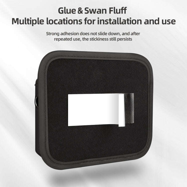 Adhesive Multifunctional Storage Bag for Car Center Console(Brown)