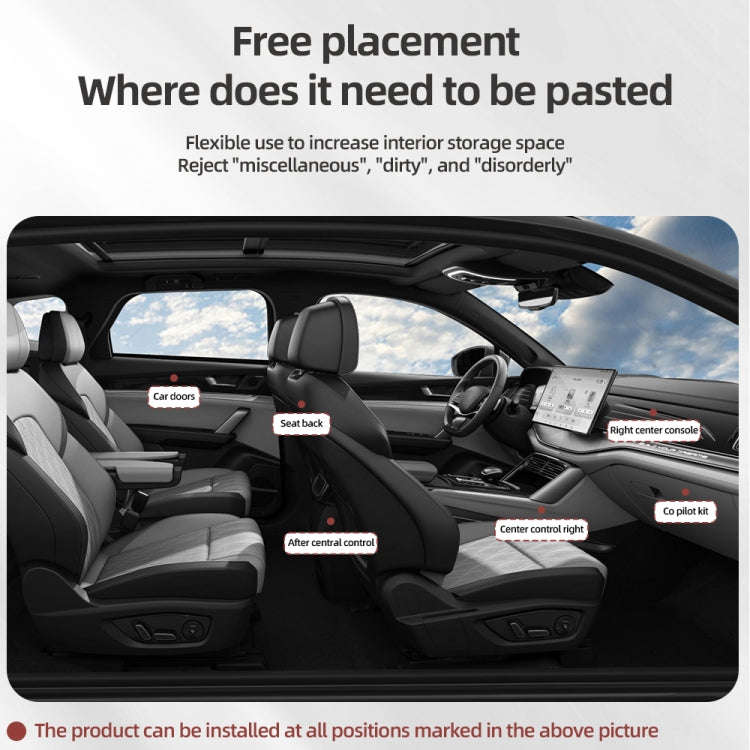 Adhesive Multifunctional Storage Bag for Car Center Console(Brown)