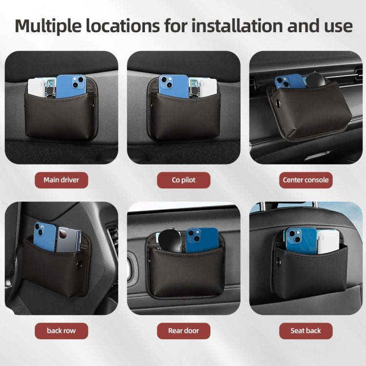 Adhesive Multifunctional Storage Bag for Car Center Console(Black)