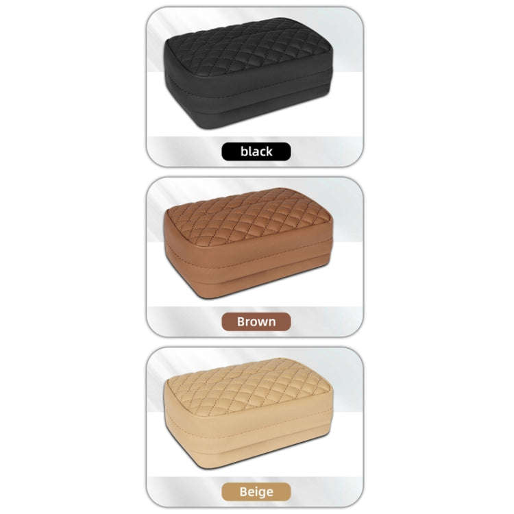 Car Sun Visor Armrest Box Back Hanging Tissue Box(Black)