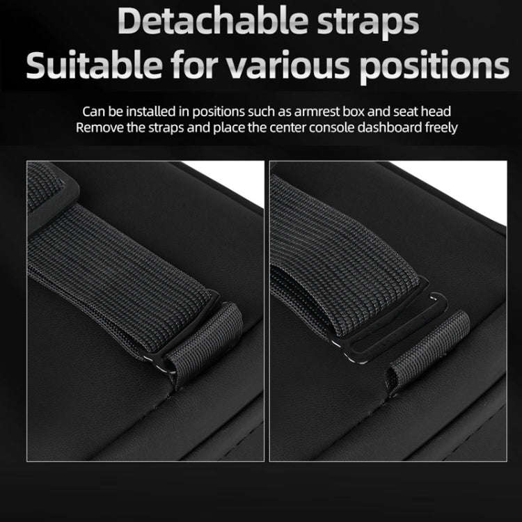 Car Sun Visor Armrest Box Back Hanging Tissue Box(Black)