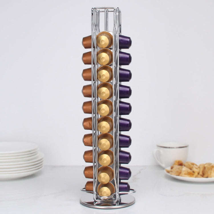 Home Capsule Coffee Rack Electroplated Iron Capsule Storage Stand(360 Degree Rotation)