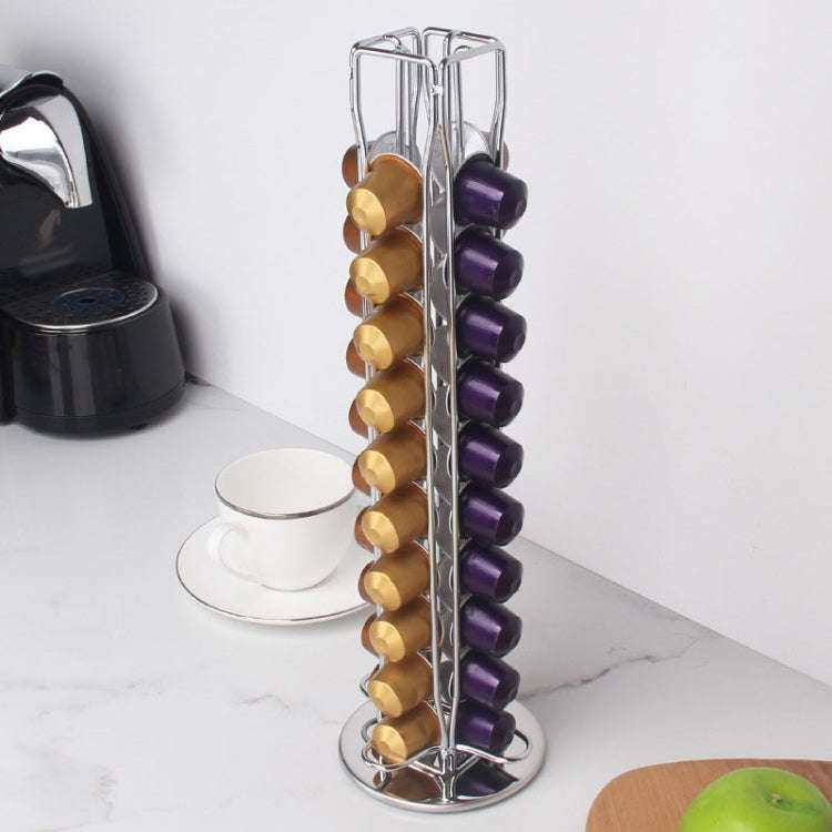 Home Capsule Coffee Rack Electroplated Iron Capsule Storage Stand(360 Degree Rotation)