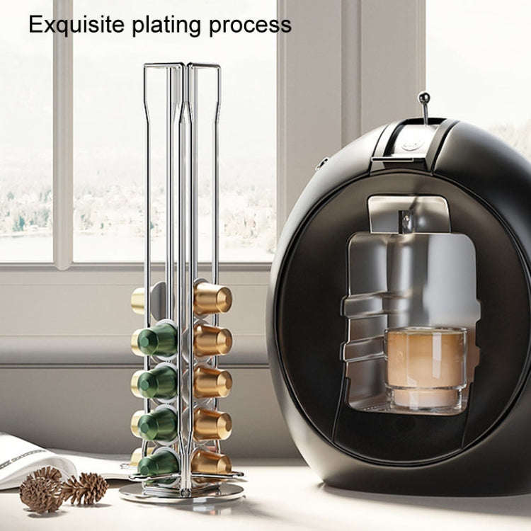 Home Capsule Coffee Rack Electroplated Iron Capsule Storage Stand(360 Degree Rotation)