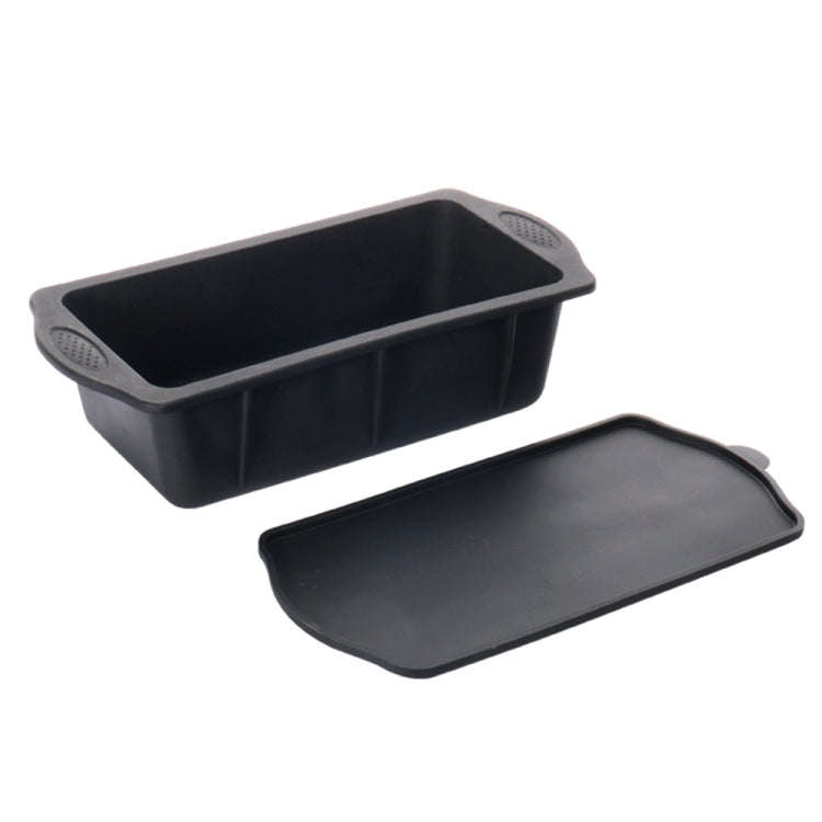 Silicone Ice Lattice Molds Ice Storage Box With Lid, Specification: With Lid 1.5L (Black)
