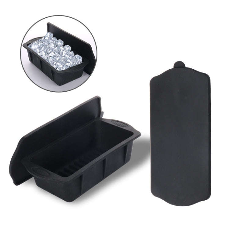 Silicone Ice Lattice Molds Ice Storage Box With Lid, Specification: With Lid 1.5L (Blue)