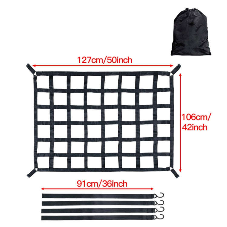 127x106cm Truck Bed Cargo Net Pickup Bed Netting Strap