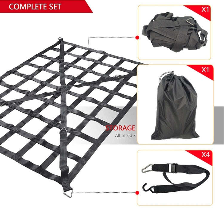 208x127cm Truck Bed Cargo Net Pickup Bed Netting Strap