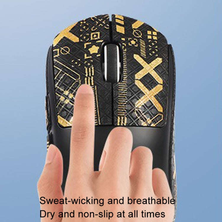 For Logitech GPW 2-Generation Mouse Anti-Slip Stickers Absorb Sweat Paste, Color: White Print Hal...