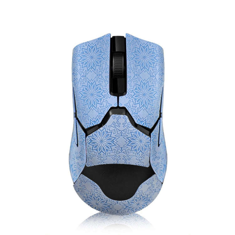 Snowflake Pattern Anti-slip Mouse Stickers For Razer Viper Ultimate Blue Full Surround