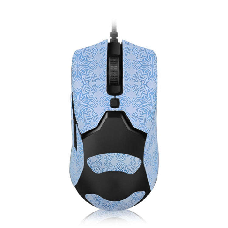 Snowflake Pattern Anti-slip Mouse Stickers For Razer Viper Mini Blue Full Surround
